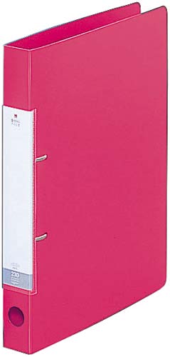 Dリング2穴ファイル 赤A4縦背幅34mm10冊