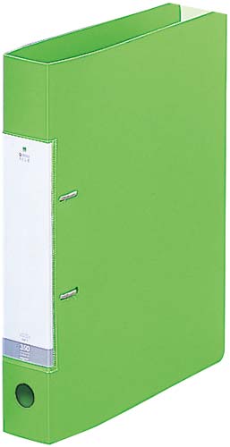 Dリング2穴ファイル 黄緑A4縦背幅46mm10冊