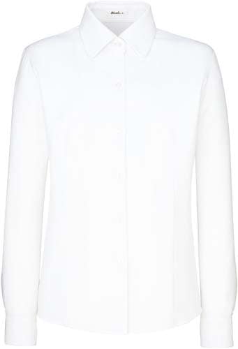 長袖ブラウス ホワイト 19号