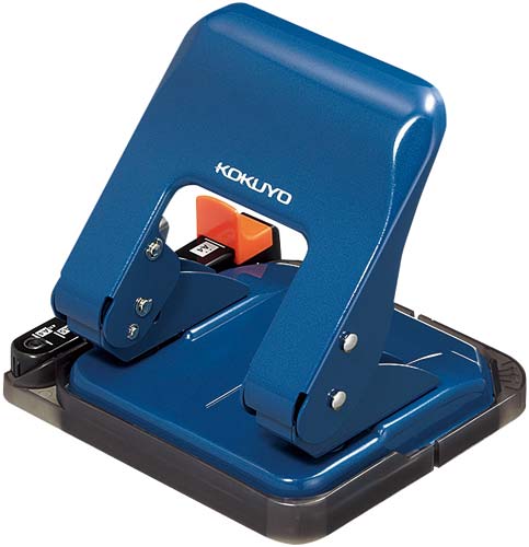 2穴パンチ ラクアケ 25枚穿孔 ブルー 3個