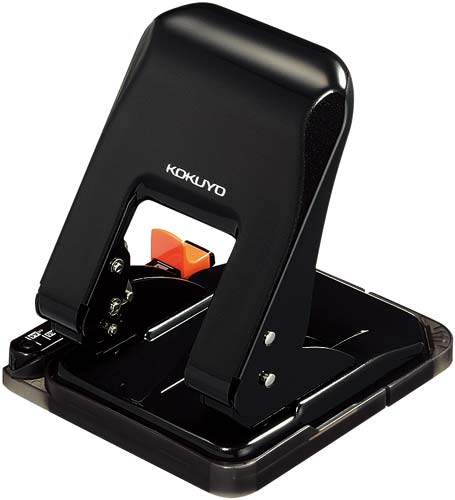 2穴パンチ ラクアケ 37枚穿孔 ブラック3個