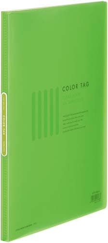 クリヤーブックカラータグ A4縦20P 薄緑10冊