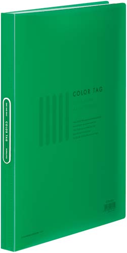 クリヤーブックカラータグ A4縦40P 緑20冊