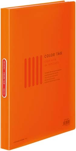 クリヤーブックカラータグ A4縦40P 橙20冊