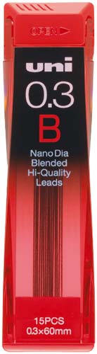 ナノダイヤシャープ芯0.3 B 15本入×10