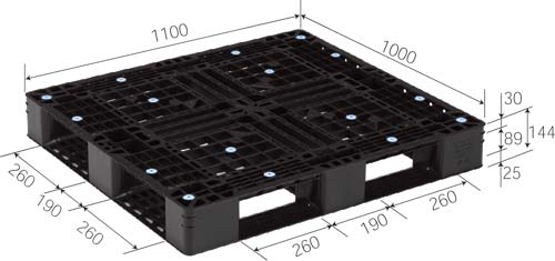 パレット 片面4方差し 1000×1100