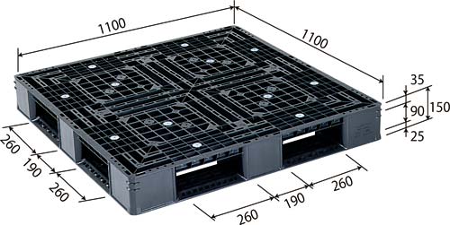 パレット 片面4方差し 1100×1100