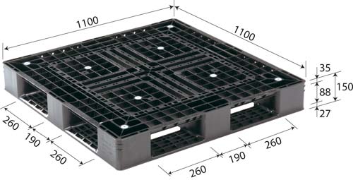 パレット 片面4方差し 1100×1100