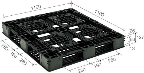 パレット 片面4方差し 1100×1100