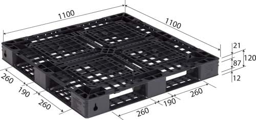 パレット 片面4方差し 1100×1100