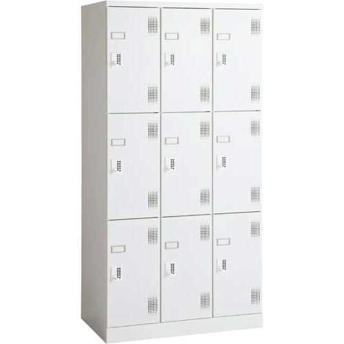 アッセスチールロッカーSプッシュ錠9人用3段W