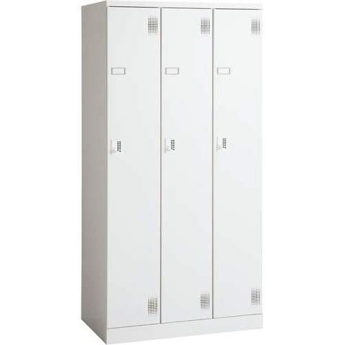 アッセスチールロッカーSプッシュ錠3人用W