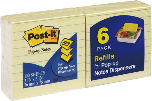 ポストイット ポップアップ 詰替 罫線 6冊×12