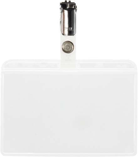 ネームタッグ 金属クリップ ヨコ型 1枚×4