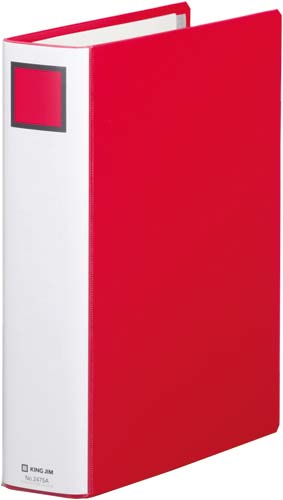 キングF SDDE赤A4縦背幅66mm10冊