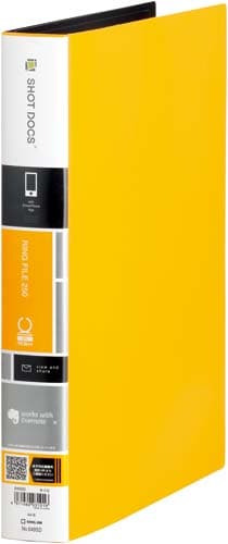 ショットドックスリングF黄A4縦背幅41mm10冊