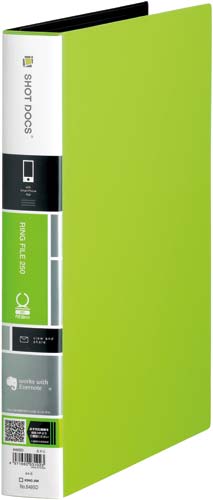 ショットドックスリングF緑A4縦背幅41mm10冊