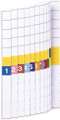 カラーナンバー見出し紙<ロングタイプ・TD2桁>
