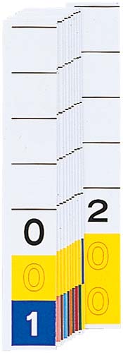 カラーナンバー見出し紙<TD3桁> 001−200