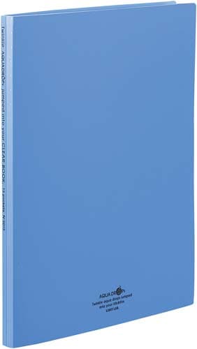 クリヤーブックポケット交換タイプA4縦30穴 青