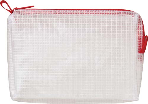 メッシュケースマチ付100×140mm赤3枚入