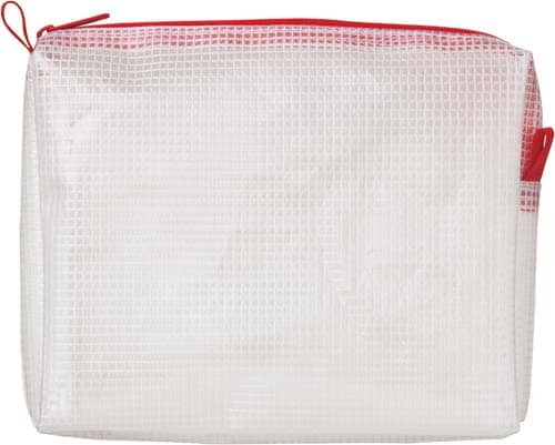 メッシュケースマチ付A6 130×165mm赤3枚