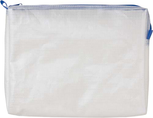 メッシュケースマチ付A5 190×250mm青3枚