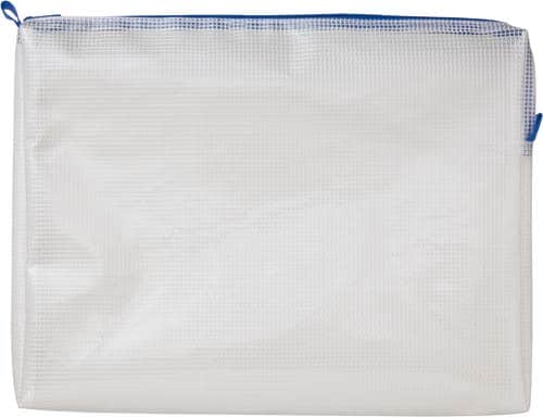 メッシュケースマチ付A4 245×326mm青3枚