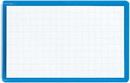 名刺型ソフト名札 安全ピン・クリップ両用 青50個