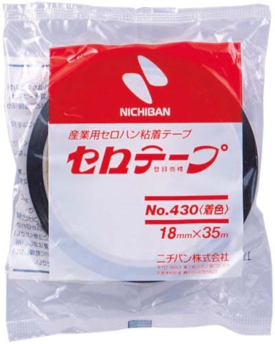 着色セロテープ 黒 18mm×35m 10巻