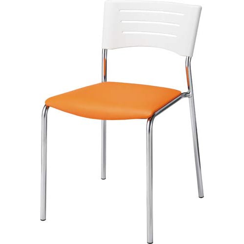 カウネットミーティング用チェア オレンジ4脚セット