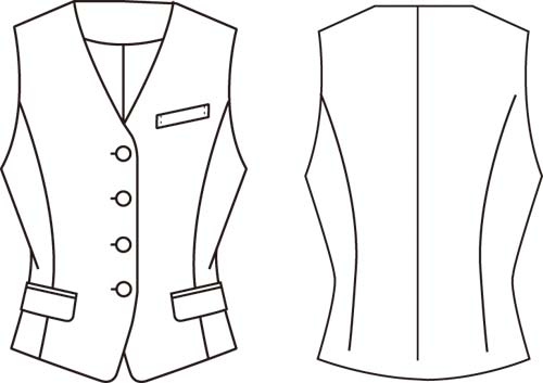 ベスト 03300 ブラック 9号