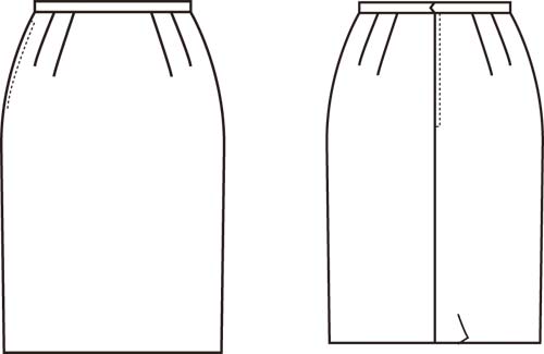 タイトスカート 15460 ブラック 7号