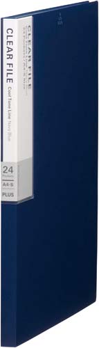 クリアーファイルA4縦ネイビーブルー24P