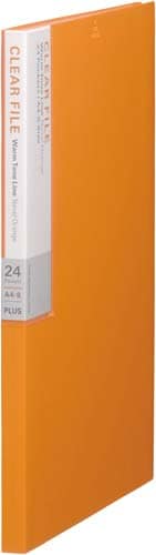 クリアーファイルA4縦ネーブルオレンジ24P