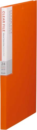 クリアーファイルA4縦トマトレッド24P