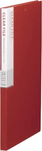 クリアーファイルA4縦ベリーレッド24P