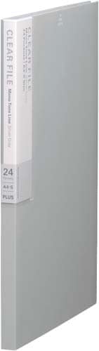 クリアーファイルA4縦シルバーグレイ24P