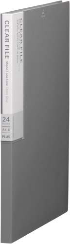 クリアーファイルA4縦ストーングレイ24P