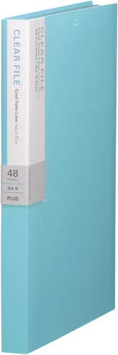 クリアーファイルA4縦アクアブルー48P