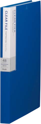 クリアーファイルA4縦オーシャンブルー48P