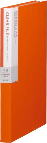 クリアーファイルA4縦トマトレッド48P