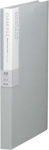 クリアーファイルA4縦シルバーグレイ48P