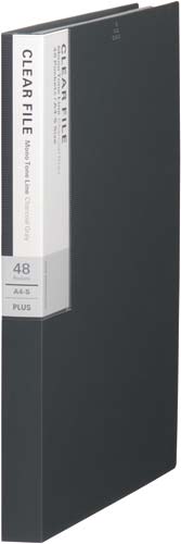 クリアーファイルA4縦チャコールグレイ48P