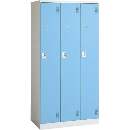 アッセスチールロッカーSプッシュ錠3人用B