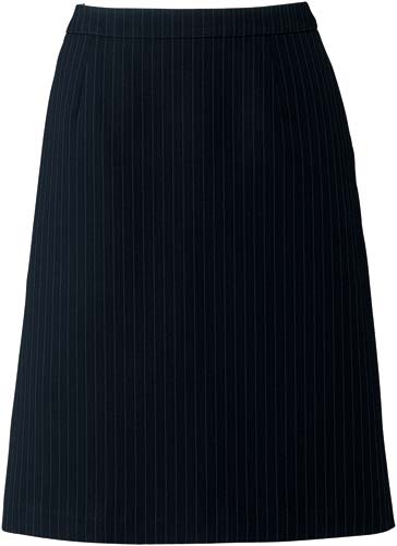 Aラインスカート ブラック×グレイ 21号