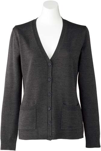 カーディガン ベーシック グレイ L