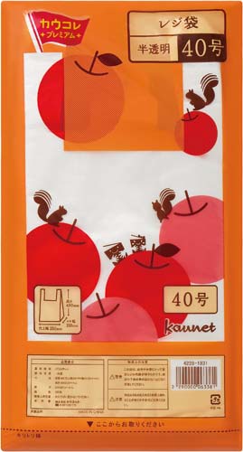 レジ袋 半透明 40号 厚み0.015 300枚