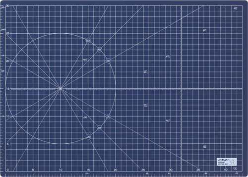 ふたつ折りカッターマットA3ネイビー