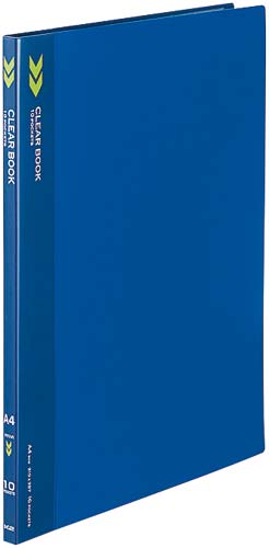 クリヤーブックK2 固定式A4縦10P青10冊
